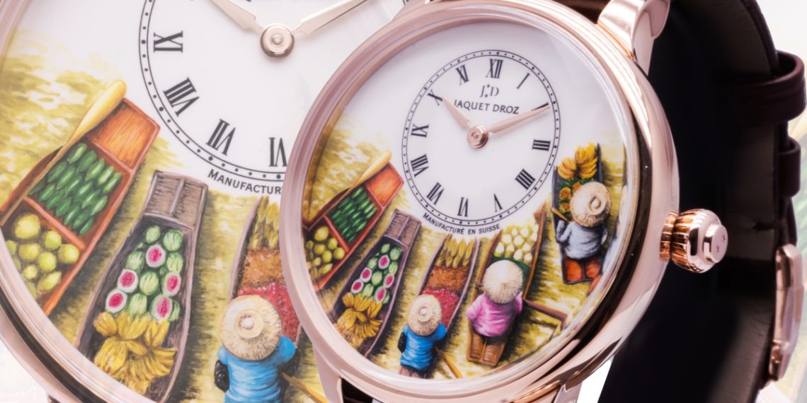 Sau vịnh Hạ Long, Jaquet Droz đưa chợ nổi Việt Nam lên mặt đồng hồ Petite Heure Minute 1 Sau vịnh Hạ Long, Jaquet Droz đưa chợ nổi Việt Nam lên mặt đồng hồ Petite Heure Minute