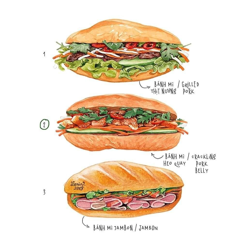 3 loai banh mi